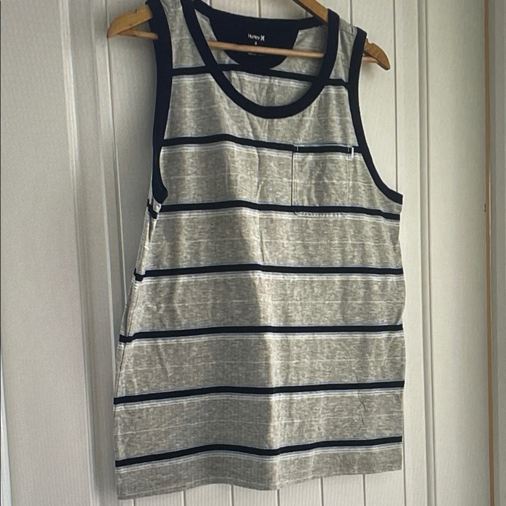 Hurley Gray and Black Striped Tank